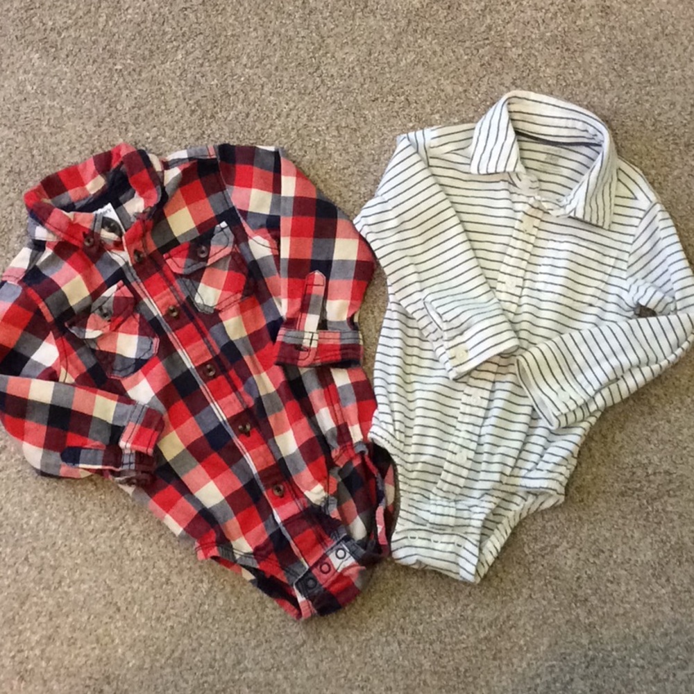 2 Carter’s Button Up Onesies